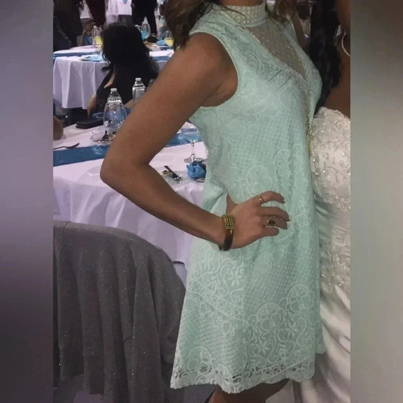 Anna Grace - Lace Dress - S - Mint Green - Picture 5 of 5